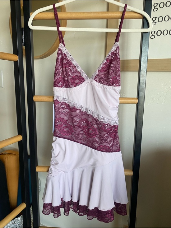Princess Polly Dresses & Skirts - Princess Polly Dusty Rose and Wine Lace Slip Dress